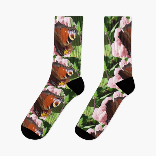 Item preview, Peacock Butterfly on Zinnia // designed and sold by Lillrose.