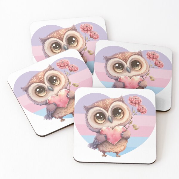 Item preview, Chibi Valentine's Day Owl designed and sold by PBJArt.