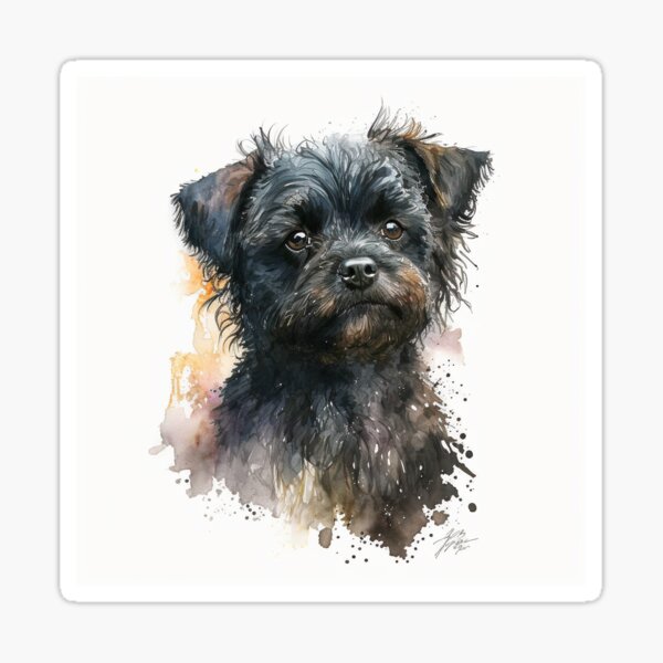 Custom Hand Painted Pet Portrait Watercolor, Dog Lover Sticker