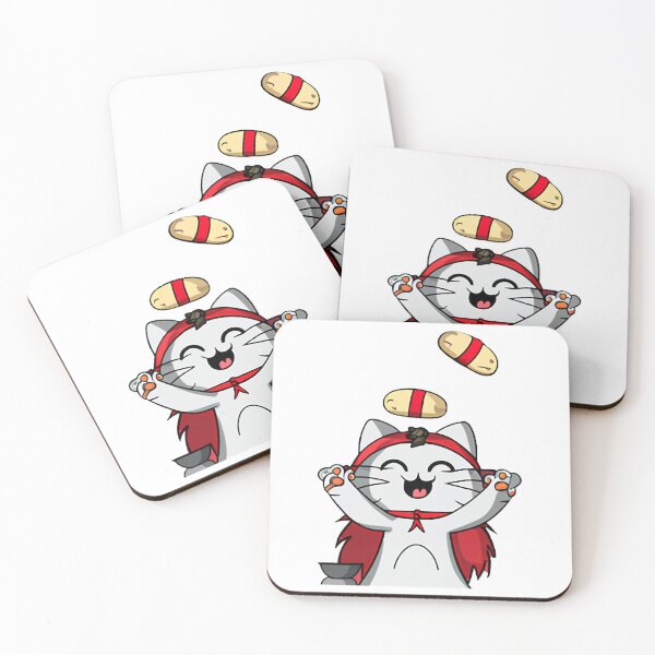 Item preview, sushi juggler cat,kawaii   designed and sold by Nelameen.