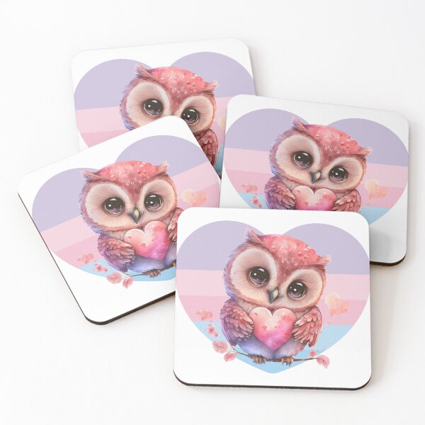 Item preview, Chibi Valentine's Day Owl designed and sold by PBJArt.