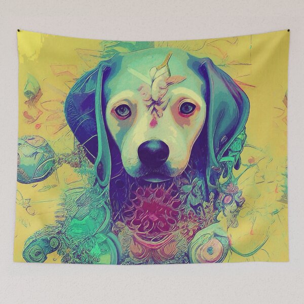 Item preview, Floral Dog designed and sold by 4t4design.