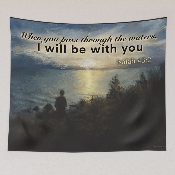 Item preview, Bible Verse - Isaiah 43:2 designed and sold by TheArtCave.
