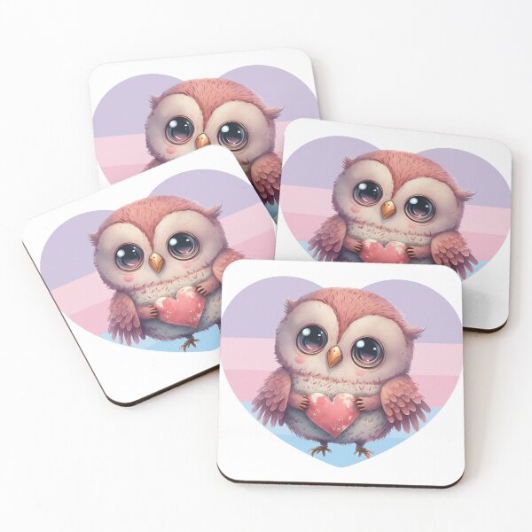 Item preview, Chibi Valentine's Day Owl designed and sold by PBJArt.
