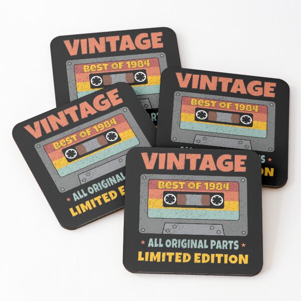Item preview, VINTAGE BEST OF 1984 ALL ORIGINAL PARTS LIMITED EDITION RETRO FUNNY DISTRESSED CASSETTE BIRTHDAY GIFT designed and sold by Kipcio.