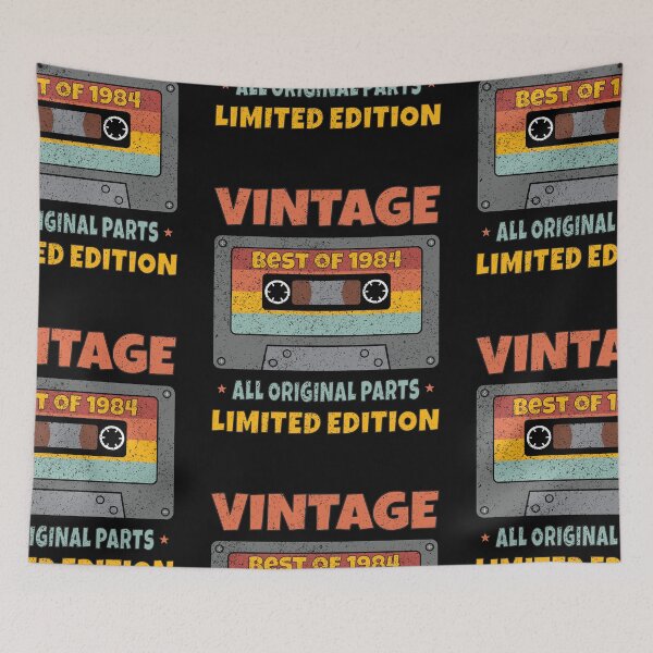 Item preview, VINTAGE BEST OF 1984 ALL ORIGINAL PARTS LIMITED EDITION RETRO FUNNY DISTRESSED CASSETTE BIRTHDAY GIFT designed and sold by Kipcio.
