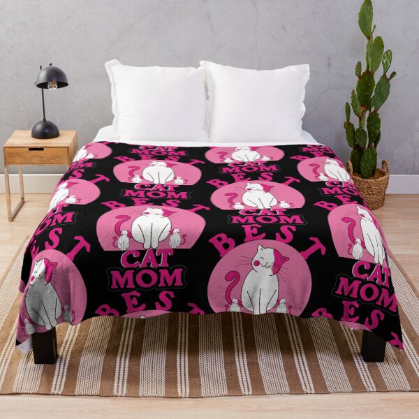 Aperçu de l'œuvre MEILLEURE MAMAN DE CHAT AVEC DES CHATONS MIGNONS ROSE| MEILLEUR CADEAU POUR LES MAMANS | CADEAU POUR MAMAN| CHAT MAMAN ROSE créée et vendue par al21ex.