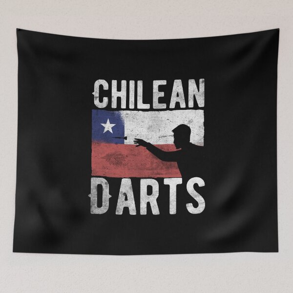 Item preview, Chilean Darts Hobby Dart Player Vintage Flag designed and sold by ZzCorezZ.