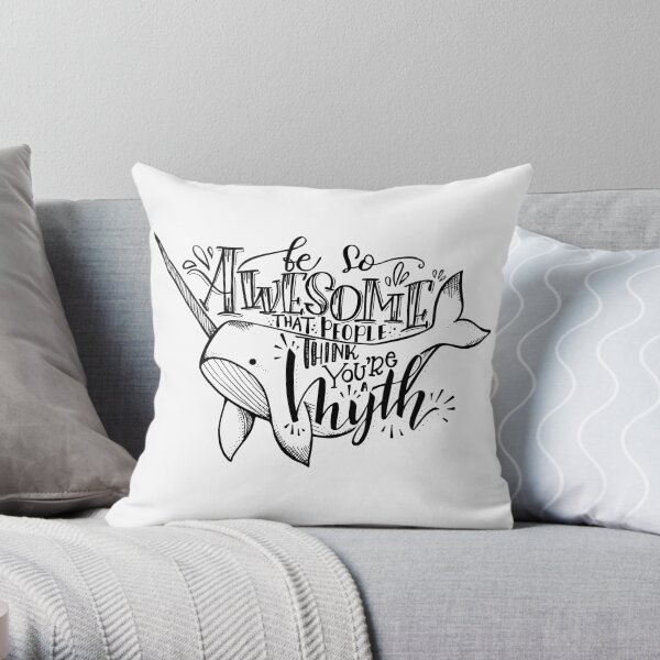 Narwhals Are Real Throw Pillow
