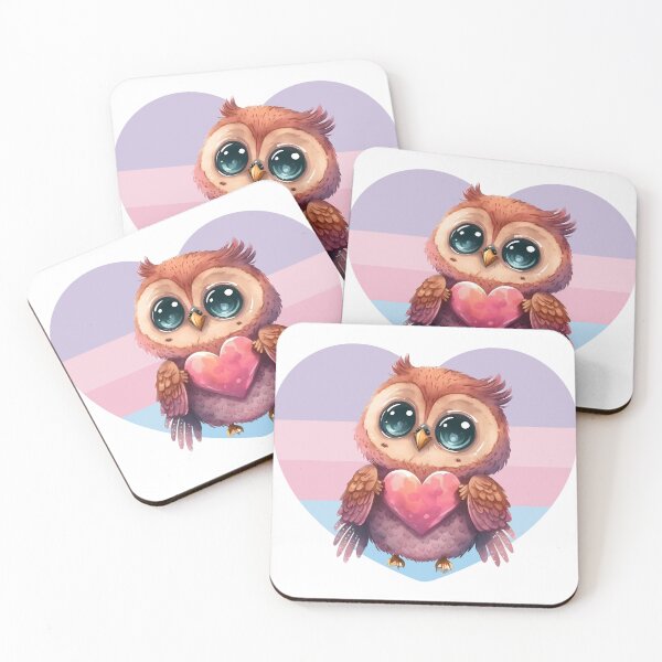 Item preview, Chibi Valentine's Day Owl designed and sold by PBJArt.