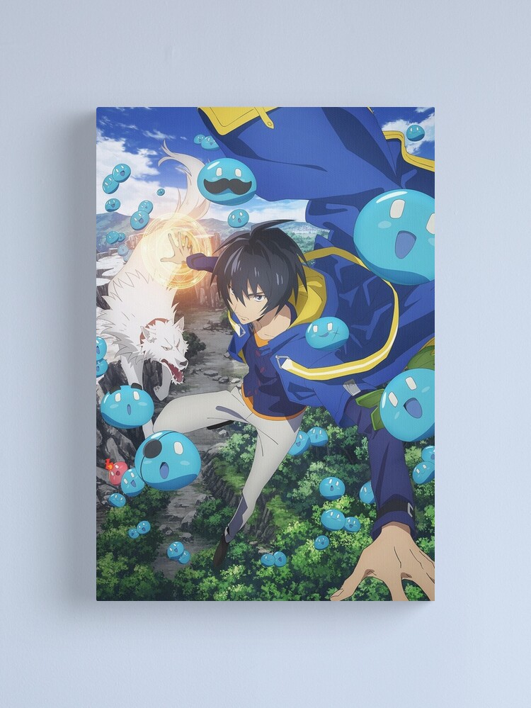 Cute Kawaii Blue Slime Custom from My Isekai Life or Tensei Kenja no Isekai  Life Anime Canvas Print for Sale by Animangapoi