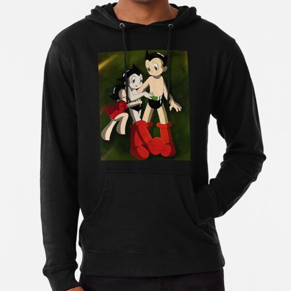 ASTRO BOY/CLASSIC LOGO-ADULT PULL-OVER HOODIE-BLACK-SM 