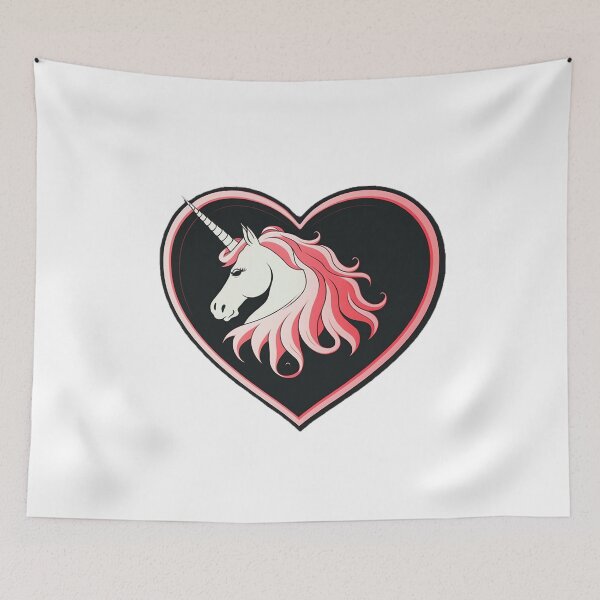 Item preview, Mystery and Romance: Heart with a Unicorn designed and sold by Quote-Zone.