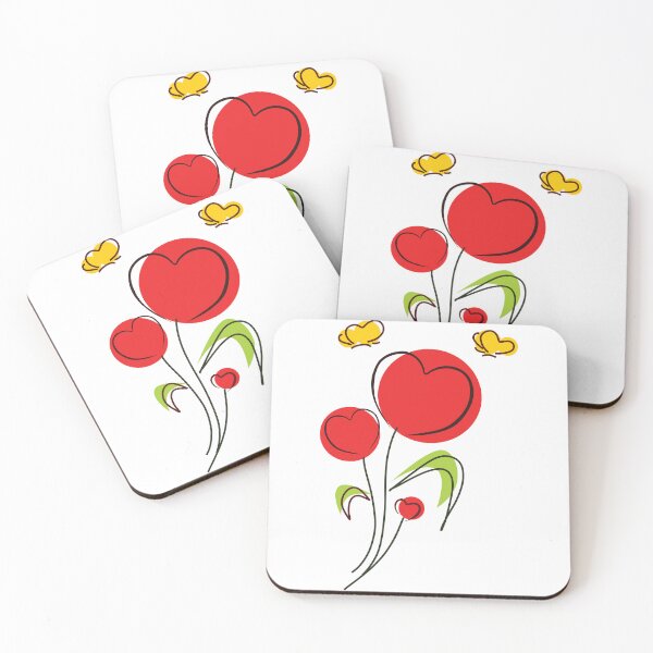Item preview, Flowers with hearts, Valentine's Day designed and sold by medben.