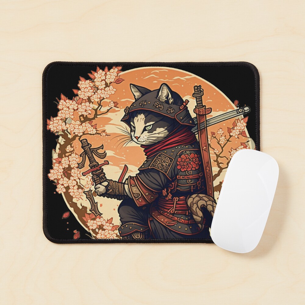  iPhone 14 Pro Samurai Cat Japanese cultural icon retro