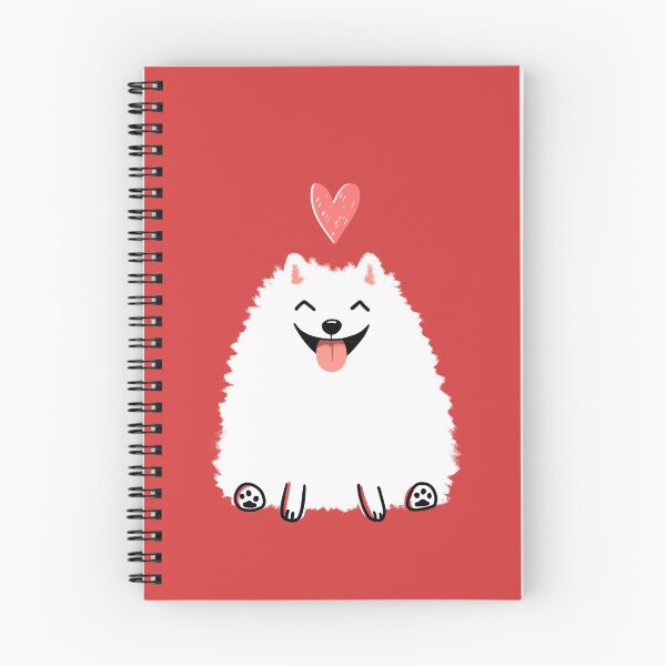 Item preview, Fluffy White Pomeranian with Valentine Heart | Cute Cartoon Dog designed and sold by Jenn Inashvili.