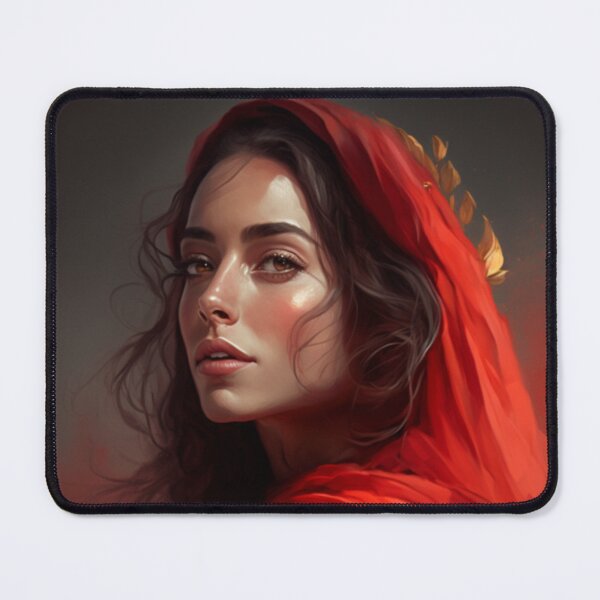 Item preview, Beautiful woman dressed in red with mane designed and sold by products4urduke.