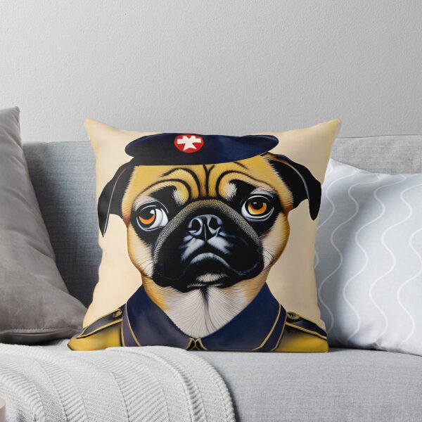 Item preview, Pug Dog Vintage Military Soldier - Retro Style designed and sold by Dalive.