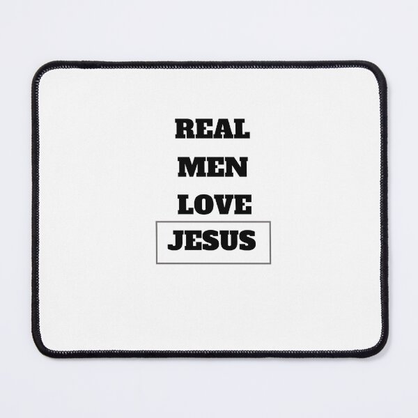 Item preview, real men love jesus, motivational christian quote for men designed and sold by DareDreams.