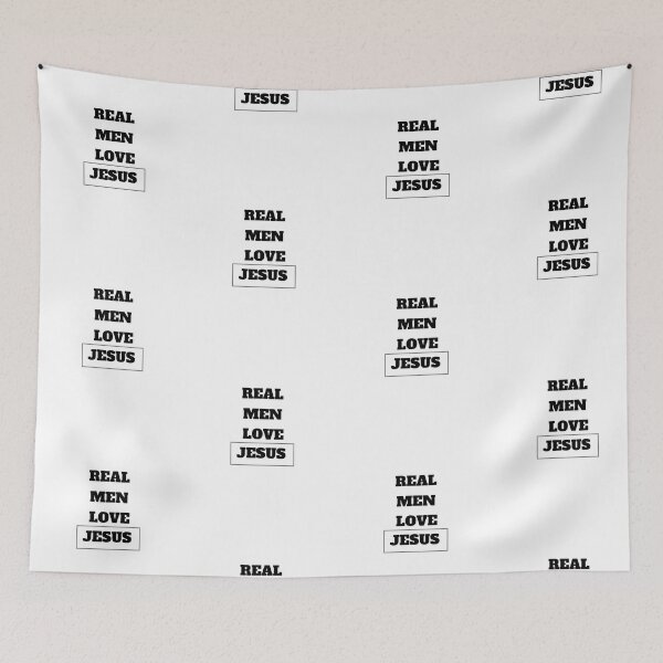 Item preview, real men love jesus, motivational christian quote for men designed and sold by DareDreams.