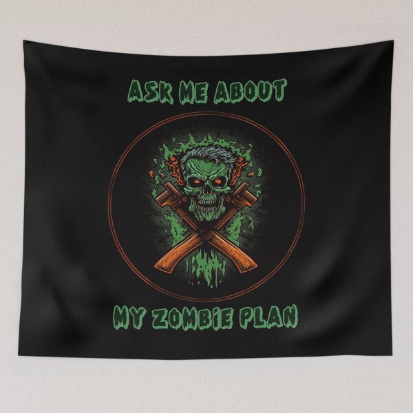 Item preview, Ask Me about My Zombie Plan designed and sold by Christopher Fryant.