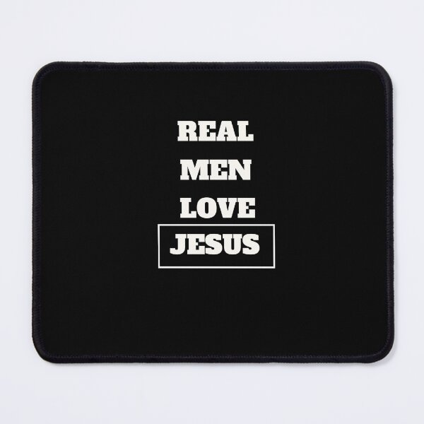 Item preview, Real men love jesus, motivational christian quote for men designed and sold by DareDreams.