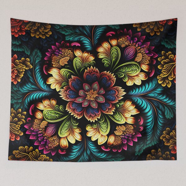 Item preview, Ornamental Floral Pattern Vintage Flowers Wallpaper Ornaments designed and sold by goldufeenstaub.