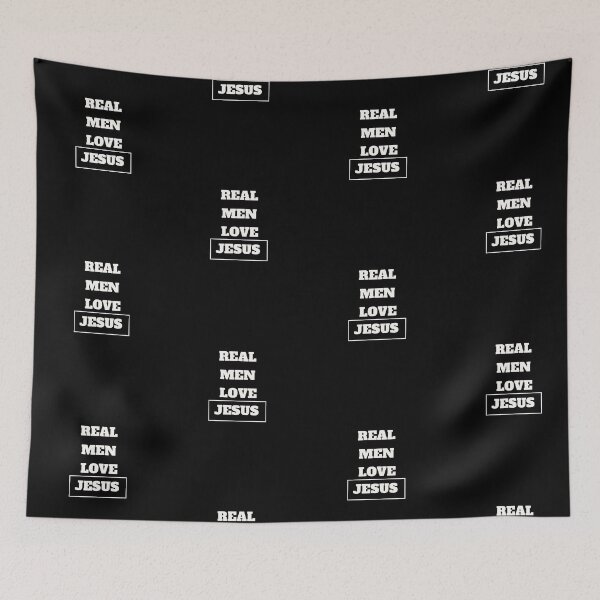 Item preview, Real men love jesus, motivational christian quote for men designed and sold by DareDreams.