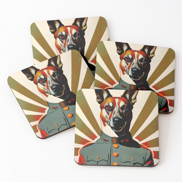 Item preview, Proud hunting dog as a retro military soldier - vintage style designed and sold by Dalive.
