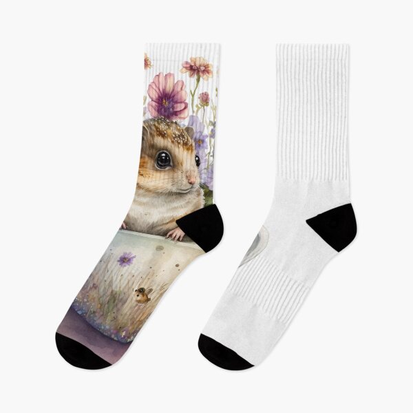 Artikelvorschau, Netter Teacup-Tierhamster mit Blumen #5 entworfen und verkauft von Synthetic-Intel.