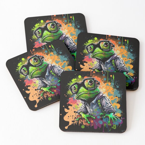 Item preview, Cosmic Frog Two Splatter Paint designed and sold by TheArtfulAllie.