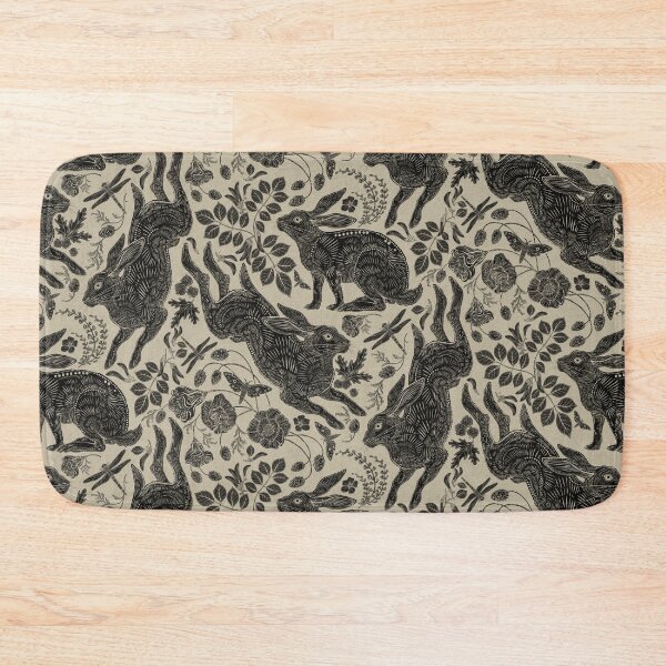 Item preview, Rabbit on Linen  designed and sold by Silver Steer Design.