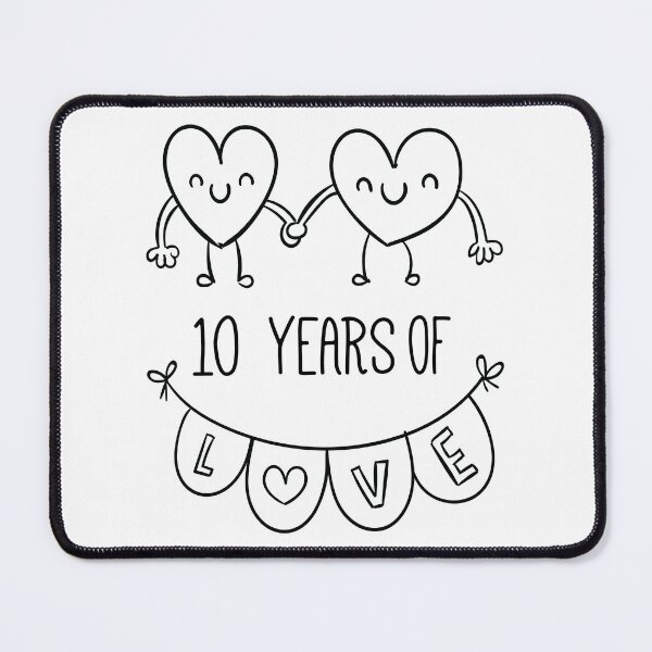 Item preview, Tenth Anniversary - 10 Years of Love designed and sold by CuteTrendyFinds.