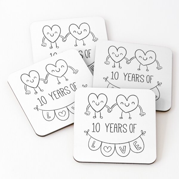 Item preview, Tenth Anniversary - 10 Years of Love designed and sold by CuteTrendyFinds.