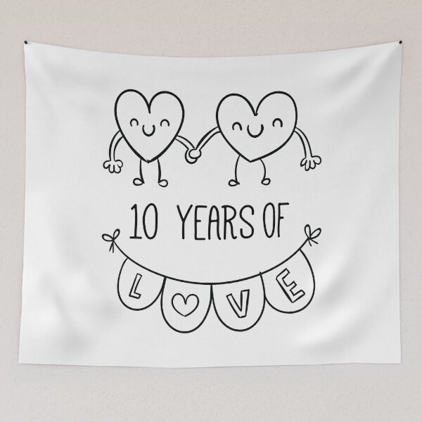Item preview, Tenth Anniversary - 10 Years of Love designed and sold by CuteTrendyFinds.