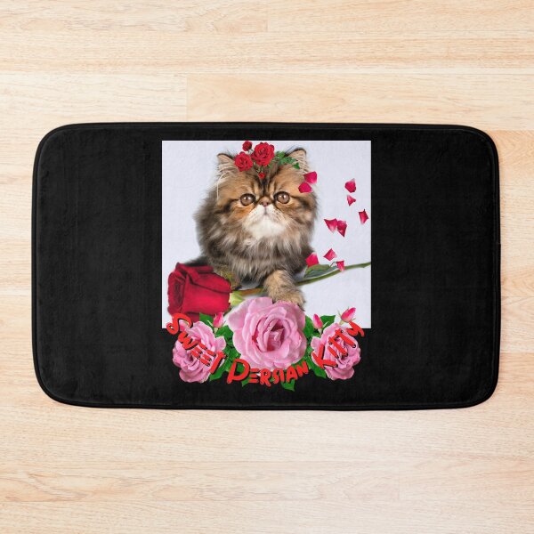 Item preview, Sweet Persian Kitty With Red Roses Breed Lover Design designed and sold by EarthArtDesigns.