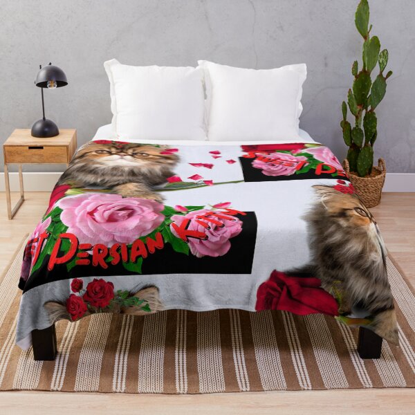 Item preview, Dulce gatito persa con diseño de amante de la raza de rosas rojas designed and sold by EarthArtDesigns.