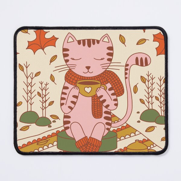 Item preview, Autumn Cat - cute mindful relaxed cat designed and sold by pholiumsigma_design.