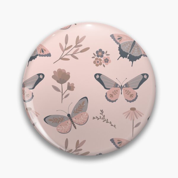 Artikelvorschau, Rosa Blumenschmetterlings-Muster entworfen und verkauft von HappyLifeCreate.