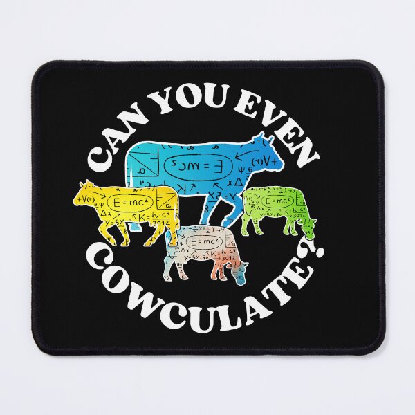 Item preview, Black version of Can you even calculate? Funny colorful cow puns Calculator designed and sold by FarmsteadAcers.