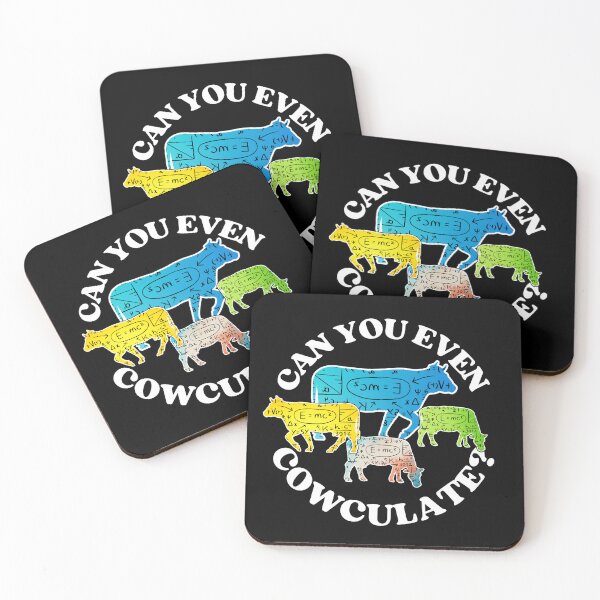 Item preview, Black version of Can you even calculate? Funny colorful cow puns Calculator designed and sold by FarmsteadAcers.