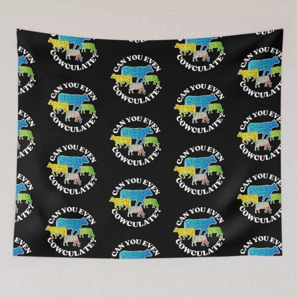 Item preview, Black version of Can you even calculate? Funny colorful cow puns Calculator designed and sold by FarmsteadAcers.