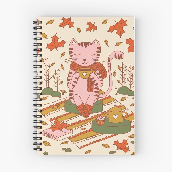 Item preview, Autumn Cat - cute mindful relaxed cat designed and sold by pholiumsigma_design.