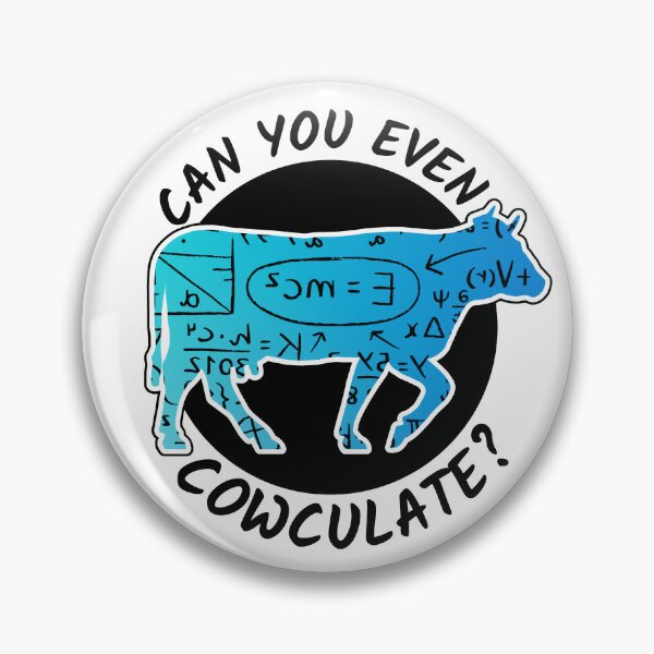 Item preview, Blue cow version of Can you even calculate? Funny colorful cow puns Calculator designed and sold by FarmsteadAcers.
