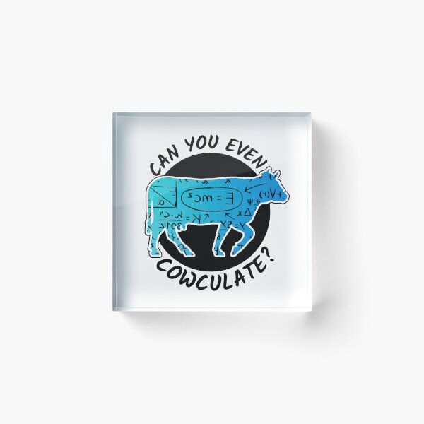 Item preview, Blue cow version of Can you even calculate? Funny colorful cow puns Calculator designed and sold by FarmsteadAcers.