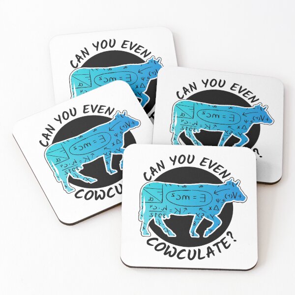 Item preview, Blue cow version of Can you even calculate? Funny colorful cow puns Calculator designed and sold by FarmsteadAcers.