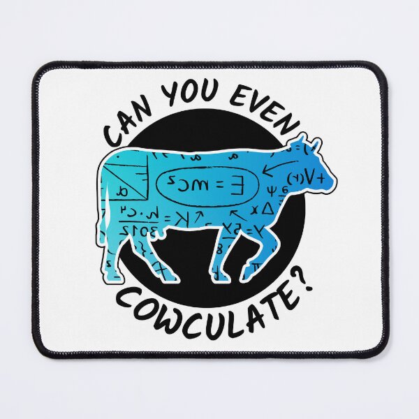 Item preview, Blue cow version of Can you even calculate? Funny colorful cow puns Calculator designed and sold by FarmsteadAcers.
