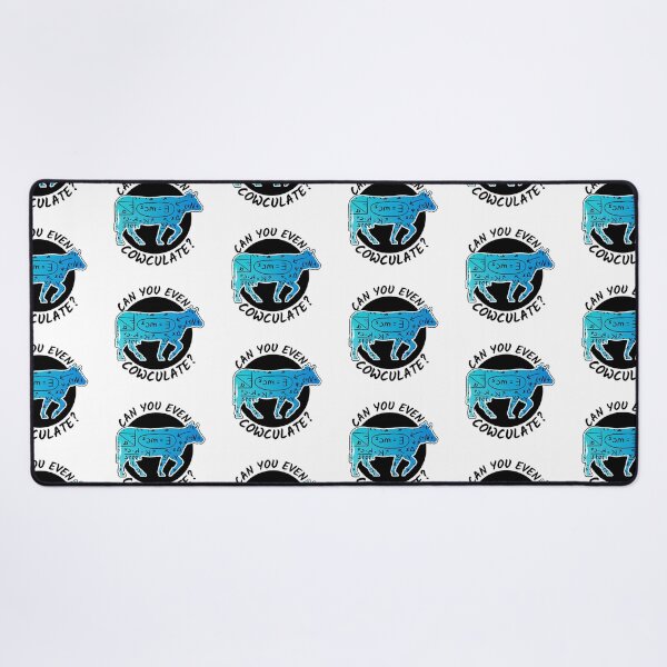 Item preview, Blue cow version of Can you even calculate? Funny colorful cow puns Calculator designed and sold by FarmsteadAcers.