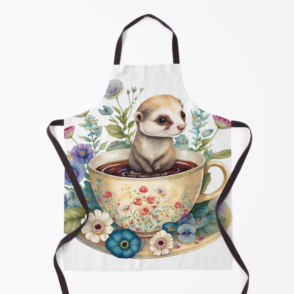 Artikelvorschau, Nettes Teacup-Tierfrettchen mit Blumen #7 entworfen und verkauft von Synthetic-Intel.