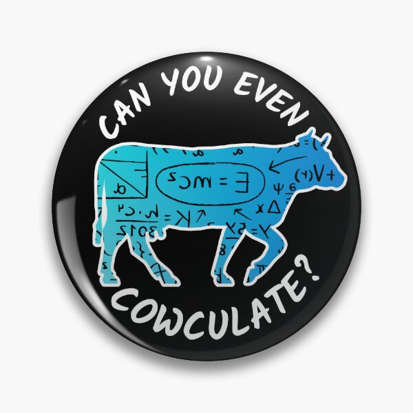 Item preview, Black version of Blue cow Can you even calculate? Funny colorful cow puns Calculator designed and sold by FarmsteadAcers.